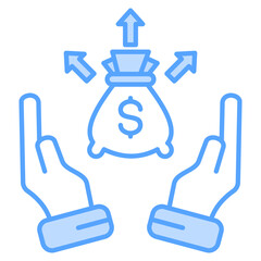 Obraz premium Investment Blue Icon 