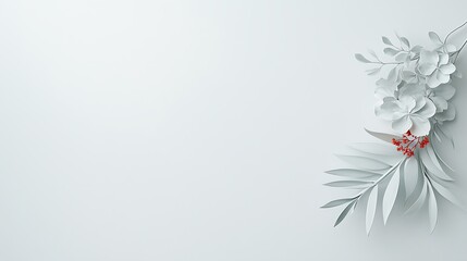 Obraz premium Elegant Bouquet of White and Orange Tulips on White Background