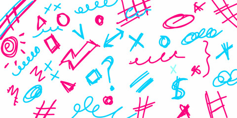 Fun colorful scribble background for Cards, Posters, Flyers, Discs. Editable Background with Clipping Mask. Vector.