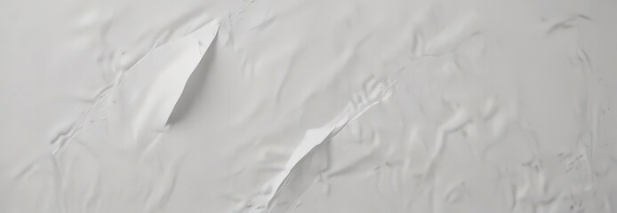 Obraz premium Subtly creased white poster; texture, surface imperfections, paper, backdrop, background, photo, crumpled