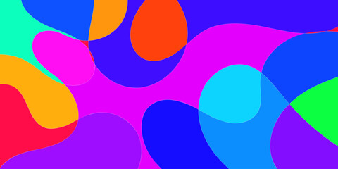 Vector Background of colorful liquid and fluid for summer collection