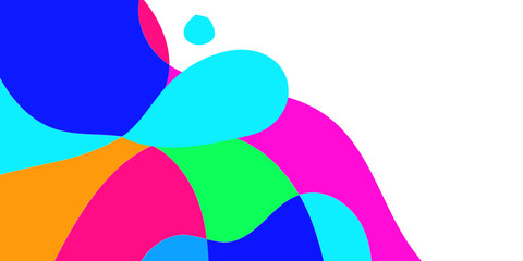 Vector Background of colorful liquid and fluid for summer collection