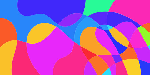 Vector Background of colorful liquid and fluid for summer collection