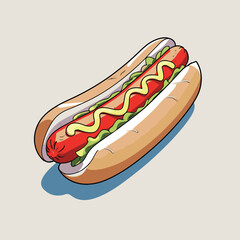 hotdog vector art for design needs