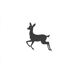 Obraz premium Elegant stylized deer silhouette against a clean, minimalist backdrop illustration