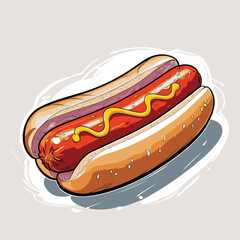 hotdog vector art for design needs