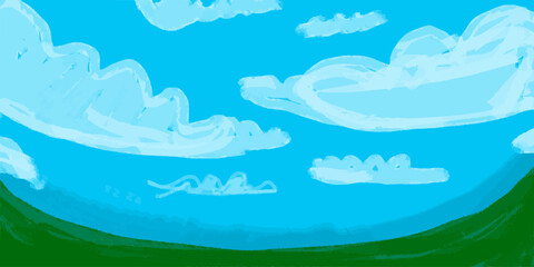 Fun colorful scribble background for Cards, Posters, Flyers, Discs. Editable Background with Clipping Mask. Vector.