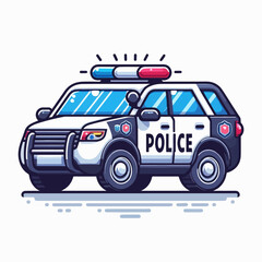 police car vector illustration