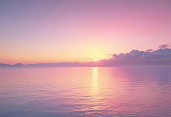 Obraz premium Soft pastel pink, blue, yellow gradient Fuzzy sunset effect , clouds, fluffy