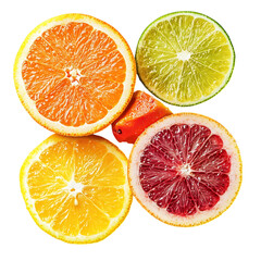 Modern Crisp Fusion XII Citrus Berry Blend Isolated on Transparent Background