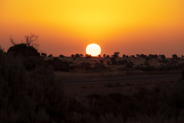 Beautiful sunset over the mountains