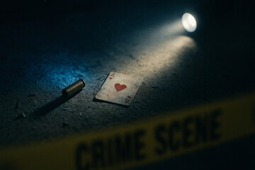 card and bullet casing