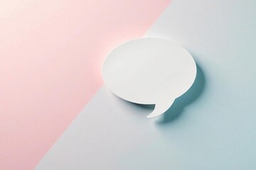 Subtle grey speech bubble pattern on a pastel background, element, monochrome