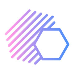 polygon Line Gradient Icon
