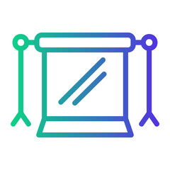 studio background Line Gradient Icon