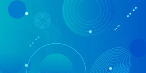 Colorful geometric background, gradient blue background with circle theme , vector illustration