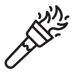 torch Line Icon