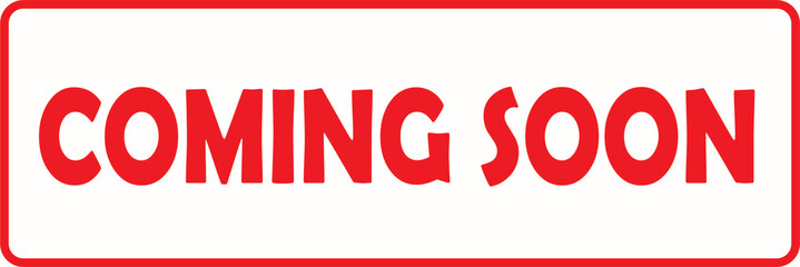 Coming soon stamp icon isolated on white