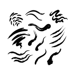 Abstract Fluid Design With Curved Shapes On A Black Background Elegant And Modern