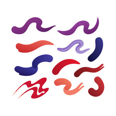 Abstract Wavy Colorful Gradient Shapes On Black Background Creative Design