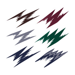 Abstract Angular Shapes On Black Background In Multiple Colors Illustration