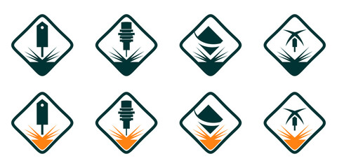  laser cutting logo designs, editable laser cutting icons, cnc logo designs, symbols, graphics 