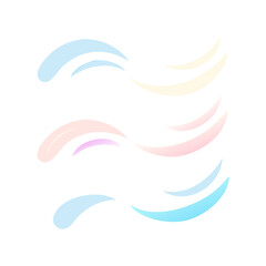 Obraz premium Minimalistic Vector Design Featuring Soft Colored Curved Elements On A Black Background