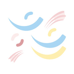 Fototapeta premium Abstract Curves And Splashes Design Soft Pastel Color Palette On Black Background
