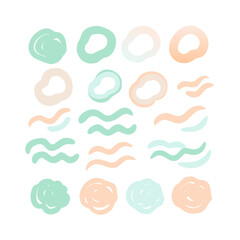 Abstract Doodle Elements Seamless Vector Pattern Featuring Organic Shapes And Wavy Lines