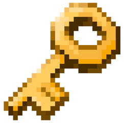 Fototapeta premium Pixel key illustration
