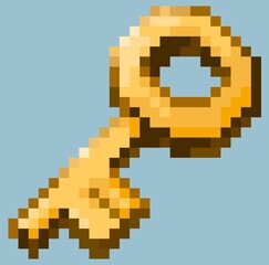 Fototapeta premium Pixel key illustration