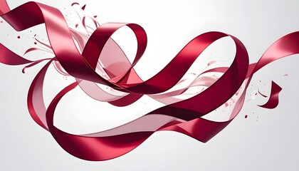 Colorful ribbon flying swirling