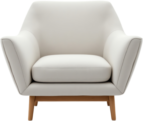 Stylish modern white armchair design.