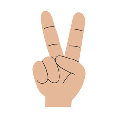 Hand Gesture Signifying Peace