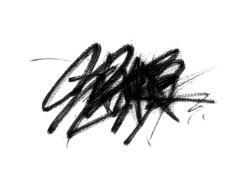 Abstract Black Ink Splash Illustration With White Highlights On Transparent Background