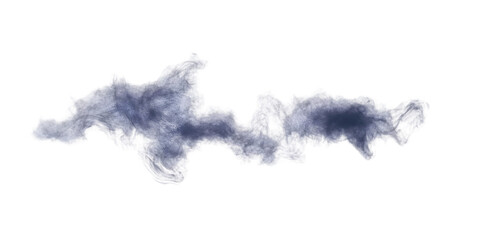 Abstract Blue Watercolor Shape Isolated On Transparent Background