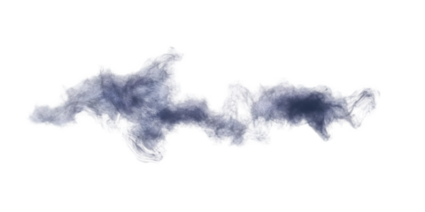 Abstract Blue Watercolor Shape Isolated On Transparent Background