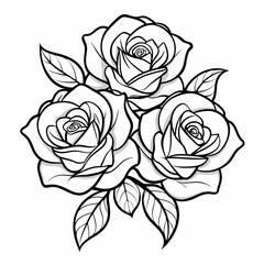 black and white rose