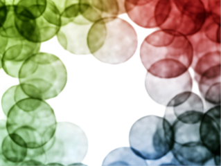 Abstract Blurred Background Of Colorful Bokeh Circles Transparent Overlay