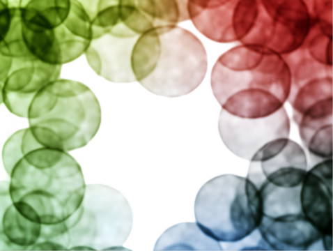 Abstract Blurred Background Of Colorful Bokeh Circles Transparent Overlay