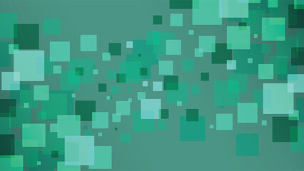 Bright green background with layered digital squares in various sizes perfect for modern tech themes creative digital designs and user interface backdrops