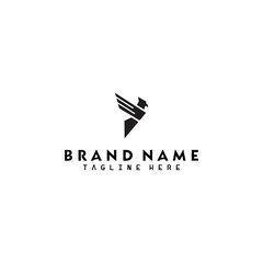Bird flat logo design