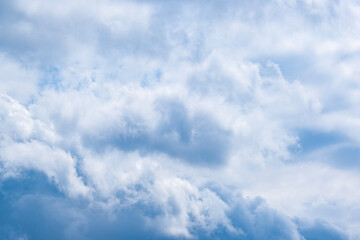 Texture of rain clouds on blue sky.