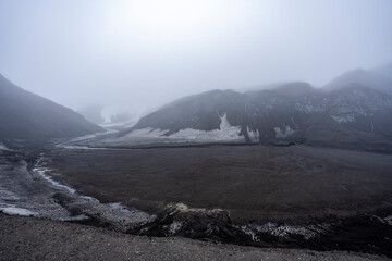 Photographing Deception island, antarctica, One of the active volcanoes