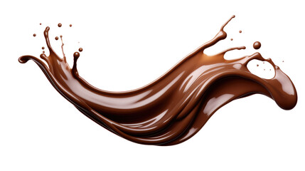 Liquid  Chocolate Splash on White Background

