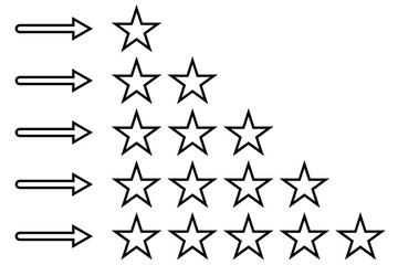 A star rating icon representing user reviews, quality score, and feedback. Ideal for apps, websites, products, and services showcasing rankings, testimonials, and customer satisfaction. EPS 10
