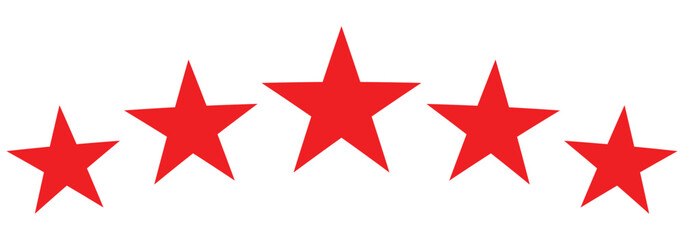 A minimalistic five-star rating outline icon, commonly used for reviews, feedback, and evaluation in digital platforms and rating systems. Ideal for apps, websites, products, and services showcasing. 
