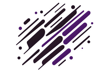 Abstract Geometric Illustration of Diagonal Purple Lines On Black Background