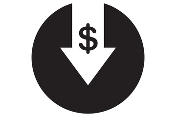 Cost Reduction Icon, Manufacturing cost reduction vector icon set eps 10