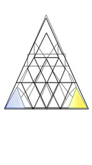 Abstract Geometric Triangle Design on Transparent Background Illustration